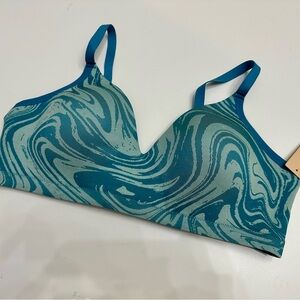 ThirdLove Blue Teal Marble‎ Bra No Underwire 1X Comfort NWT